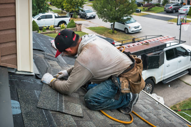 Professional Roofing technician working in Tenants Harbor, ME